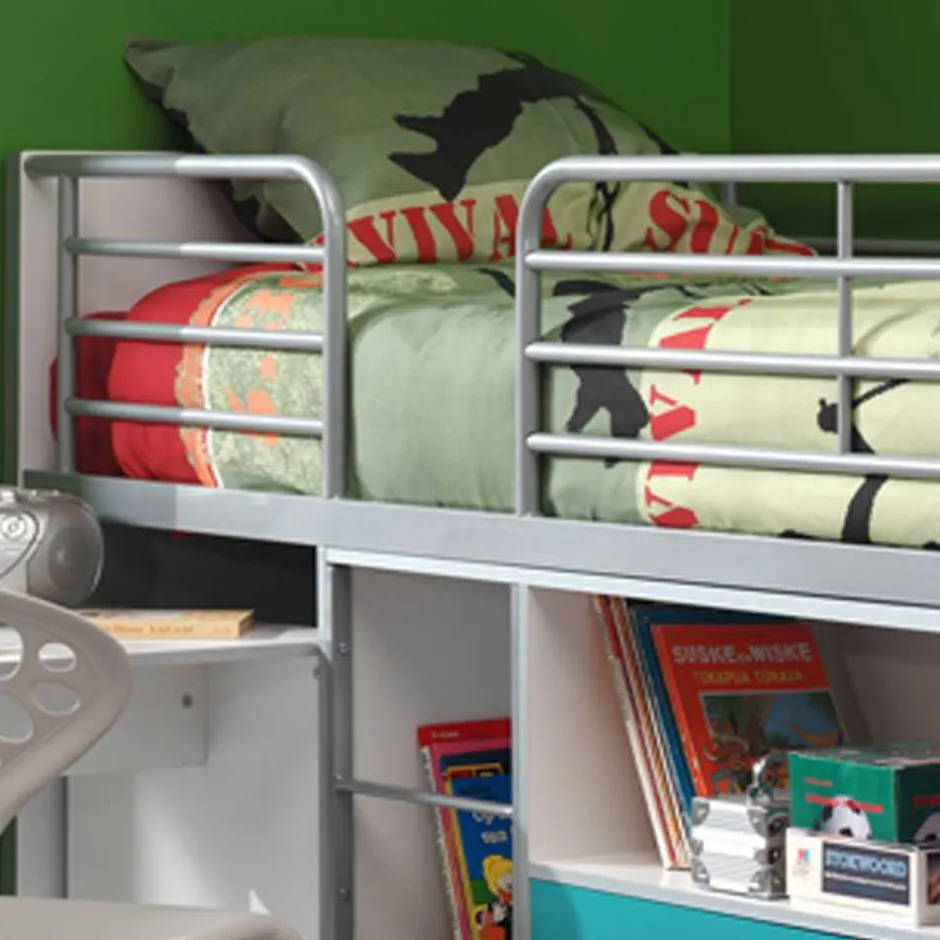 Kinderhochbett Nowy mit ausziehbarem Schreibtisch^Wohnen