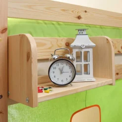 Kinderhochbett Sismail mit Vorhang und Tunnel im Piraten Design^Wohnen Hot