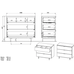 Kinder-Kommode - optional mit Wickelaufsatz - Suzanas^Wohnen Online