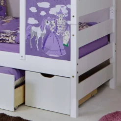 Kinder Wohnen Kinder-Spielbett Yorker in Weiß und Lila