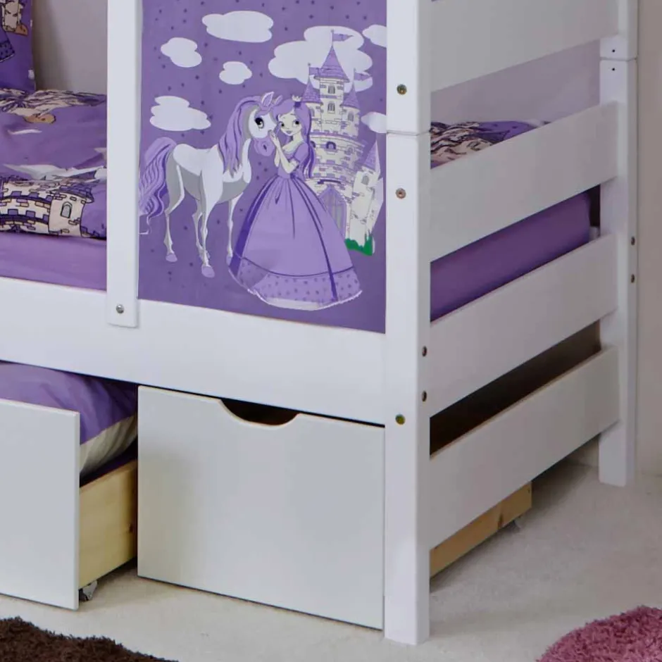 Kinder Wohnen Kinder-Spielbett Yorker in Weiß und Lila