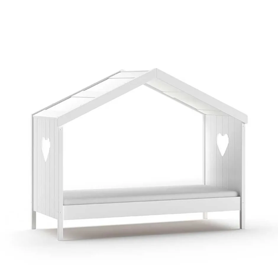 Kinder Wohnen Kinderzimmer Hausbett in Weiß - Grandory