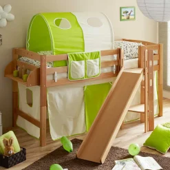 Kinder Wohnen Kinderzimmer Hochbett aus Buche Massivholz - Freaky