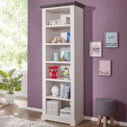 Kinderzimmer Landhaus Regal in Weiß & Grau - Rimesca^Wohnen