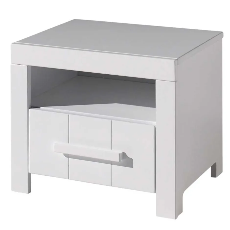 Kinderzimmer Nachtkommode in Weiß - Ellen^Wohnen Hot
