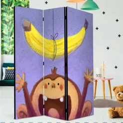 Kinderzimmer Paravent mit Banane & Affe - Lavino^Wohnen Online
