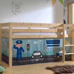 Kinder Wohnen Kinderzimmer Polizei Hochbett aus Massivholz - Udines