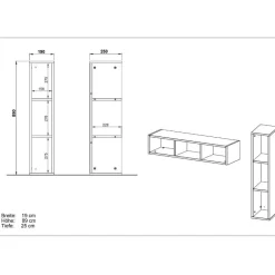 Kinderzimmer Regal in Hellgrau - Afilon^Wohnen Best