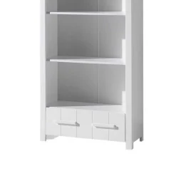 Kinder Wohnen Kinderzimmer Regal in Weiß mit Rückwand - Ellen