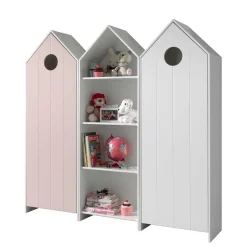 Kinderzimmer Schrankmöbel Set in Häuser Optik - Indefiva (dreiteilig)^Wohnen Clearance