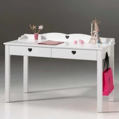 Kinderzimmer Schreibtisch Grandory in Weiß lackiert^Wohnen Sale