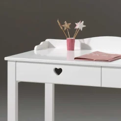 Kinderzimmer Schreibtisch Grandory in Weiß lackiert^Wohnen Sale