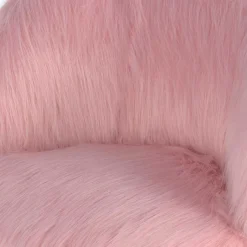 Kinder Wohnen Kinderzimmer Sessel in Rosa Kunstfellbezug - Leonid