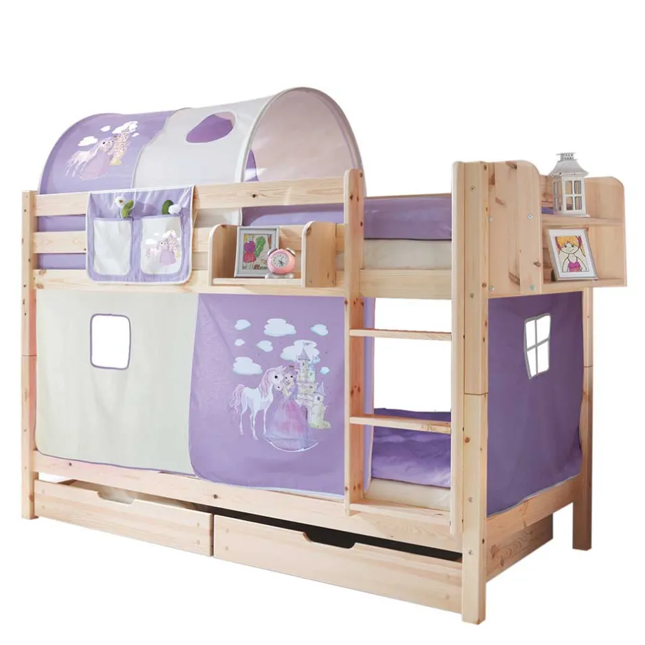 Kinderzimmer Stockbett in Naturfarben - Cartar^Wohnen Outlet