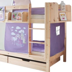 Kinderzimmer Stockbett in Naturfarben - Cartar^Wohnen Outlet