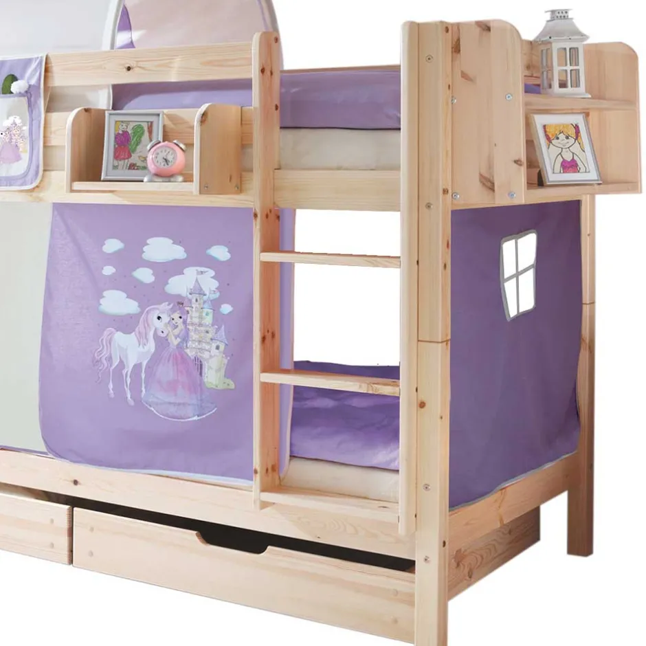 Kinderzimmer Stockbett in Naturfarben - Cartar^Wohnen Outlet
