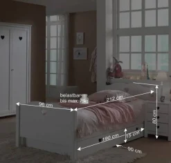 Kinder Wohnen Kinderzimmer-Einrichtung mit Herz - Grandory (dreiteilig)