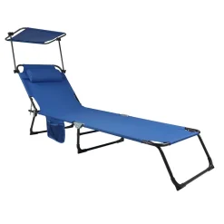 Klappbare Outdoor Liege in Blau und Schwarz - Betty^Wohnen Hot