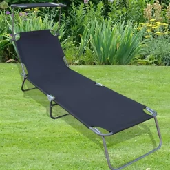 Wohnen Klappbare Sonnenliege mit Dach - Gioja