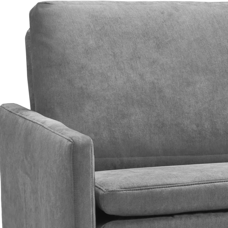 Klappcouch aus Microvelours in Grau - Trango^Wohnen Outlet