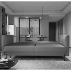 Klappcouch in Dunkelblau Samt - Saturn^Wohnen Outlet