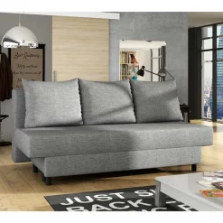 Klappcouch in Grau Stoffbezug - Gatria^Wohnen Clearance