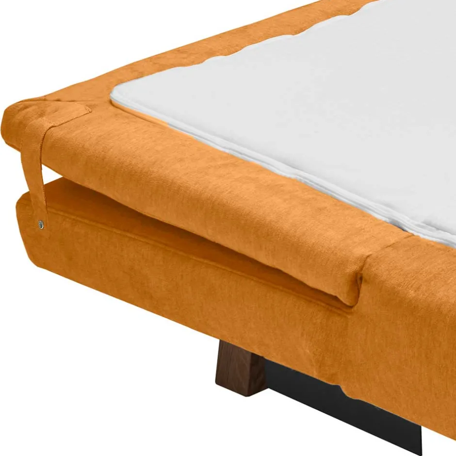 Wohnen Klappcouch in Ocker mit Eiche - Lyra