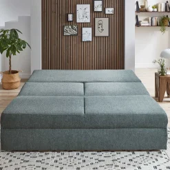 Klappsofa für zwei Personen in Graugrün - Legero^Wohnen Outlet
