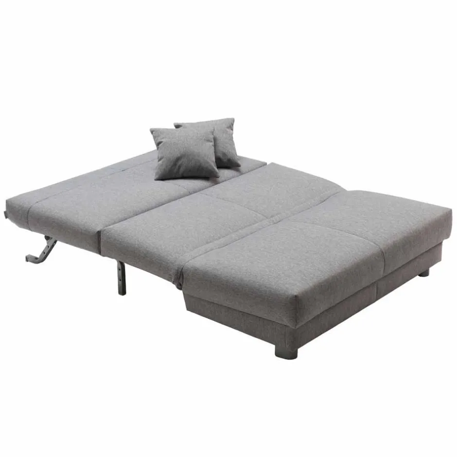 Wohnen Klappsofa in Hellgrau Jerome mit 120x200 140x200