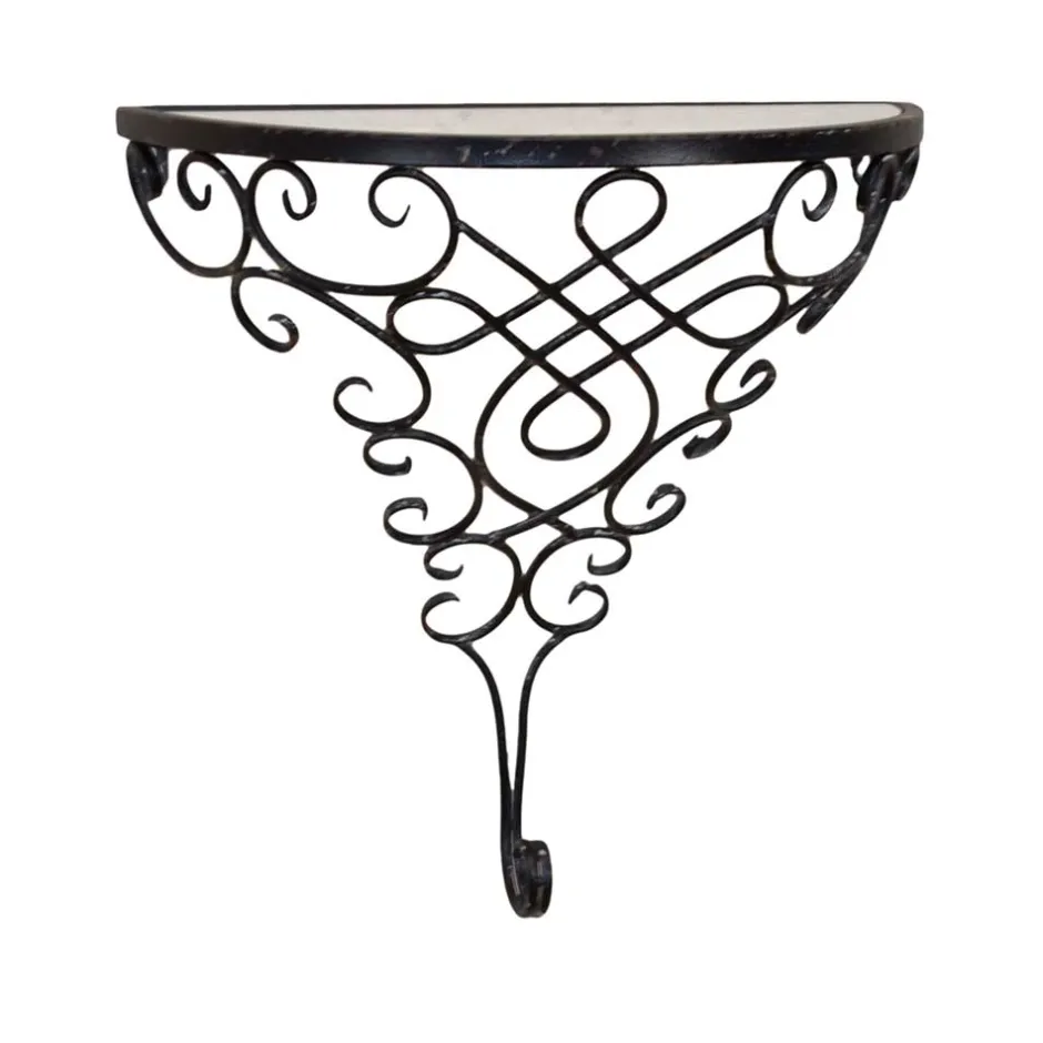 Klassicher Wandtisch Morenza mit schwarzem Metall^Wohnen Online