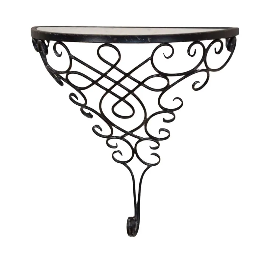 Klassicher Wandtisch Morenza mit schwarzem Metall^Wohnen Online