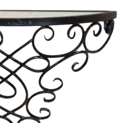 Klassicher Wandtisch Morenza mit schwarzem Metall^Wohnen Online
