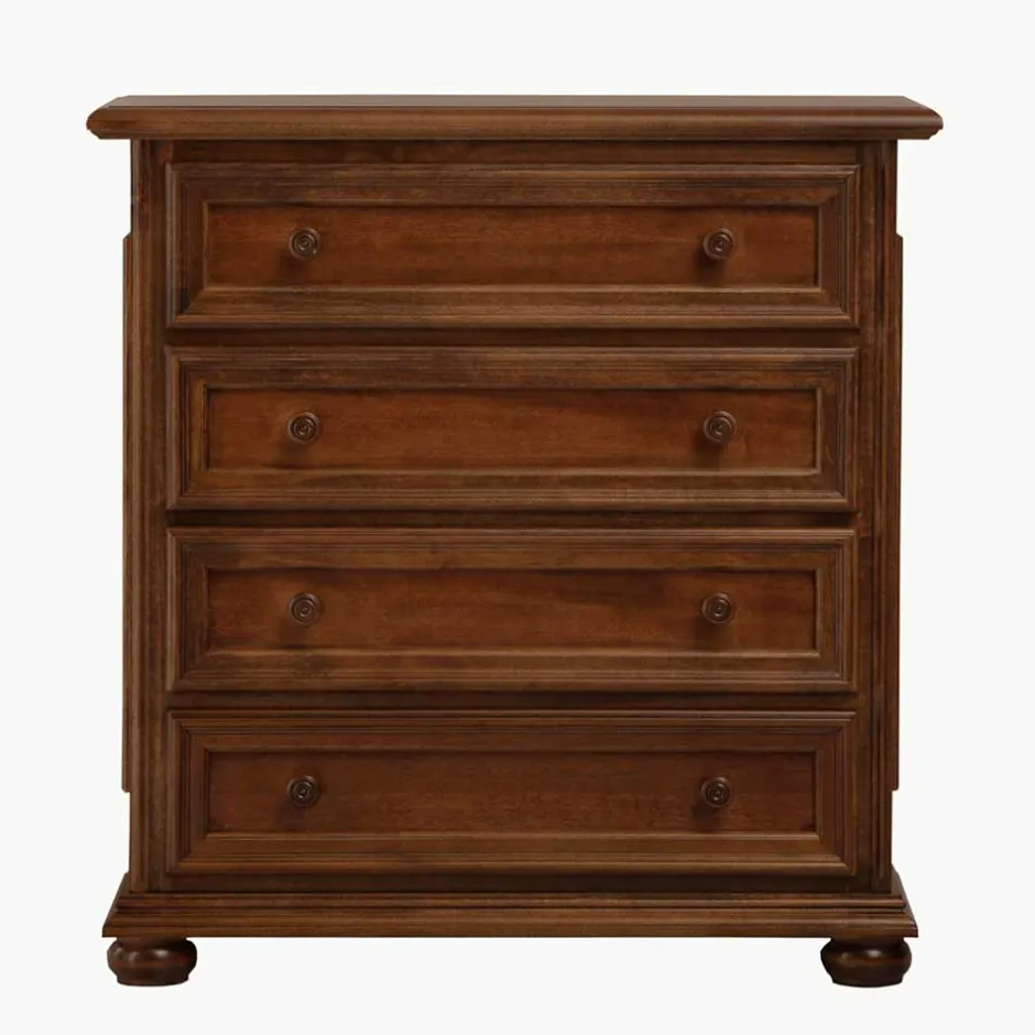 Wohnen Klassisch gestaltete Hochkommode in Walnussfarben - Manicos