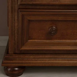 Wohnen Klassisch gestaltete Hochkommode in Walnussfarben - Manicos