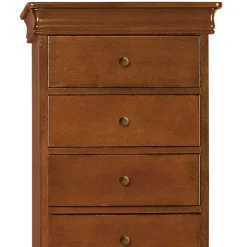 Wohnen Klassisch gestaltete Hochkommode in Nussbaum - Lemerzi