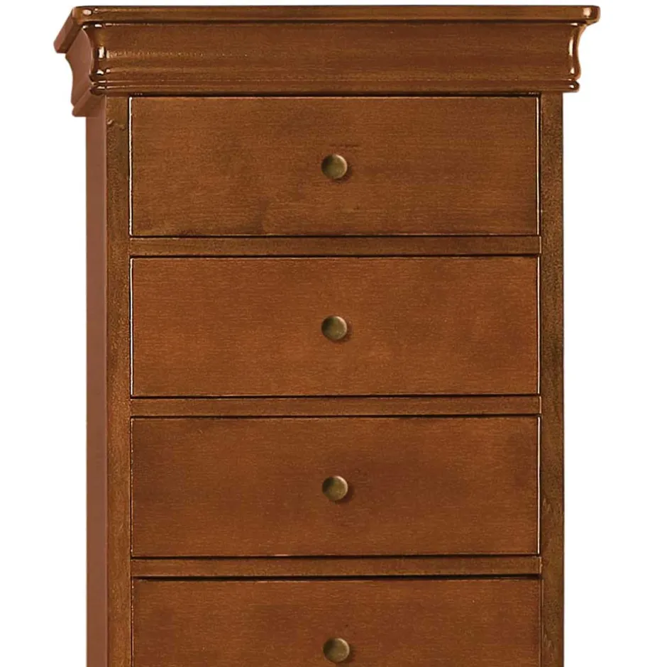 Wohnen Klassisch gestaltete Hochkommode in Nussbaum - Lemerzi