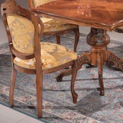 Wohnen Klassische Essgruppe mit Quadrattisch Magari & 4 Polsterstühlen (fünfteilig)