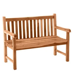 Wohnen Klassische Holz Gartenbank mit Lehnen - Klahuma