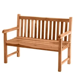 Wohnen Klassische Holz Gartenbank mit Lehnen - Klahuma