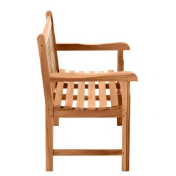 Wohnen Klassische Holz Gartenbank mit Lehnen - Klahuma