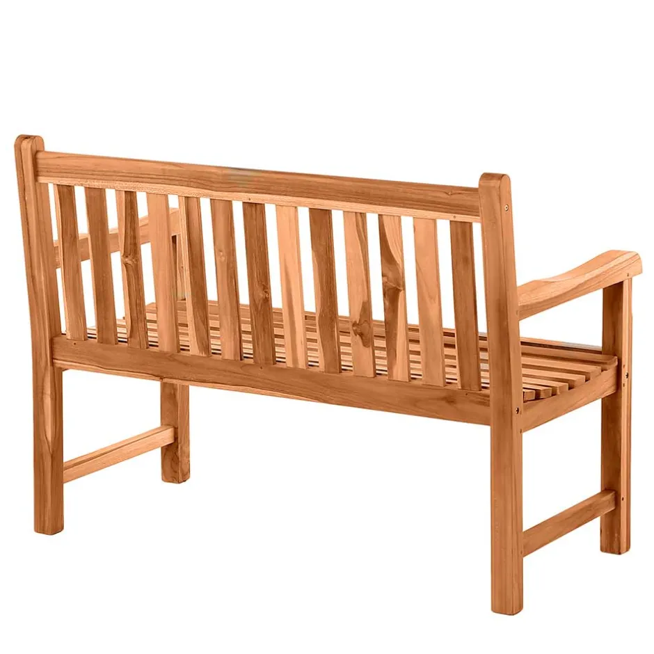 Wohnen Klassische Holz Gartenbank mit Lehnen - Klahuma