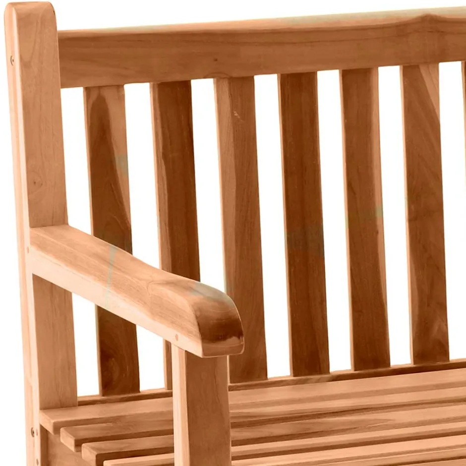 Wohnen Klassische Holz Gartenbank mit Lehnen - Klahuma