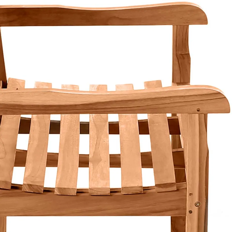 Wohnen Klassische Holz Gartenbank mit Lehnen - Klahuma