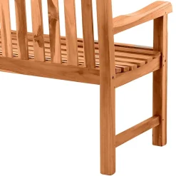 Wohnen Klassische Holz Gartenbank mit Lehnen - Klahuma