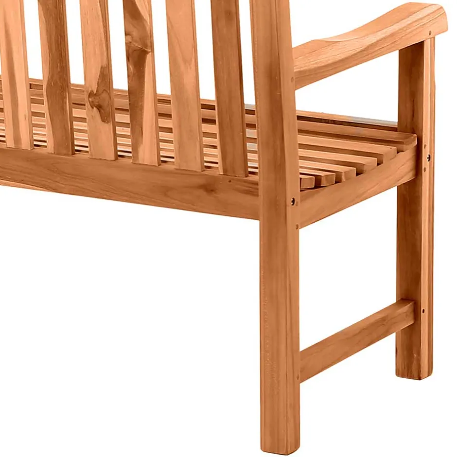 Wohnen Klassische Holz Gartenbank mit Lehnen - Klahuma