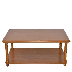 Klassischer Couchtisch mit Ablage in Eichefarben - Slope^Wohnen New