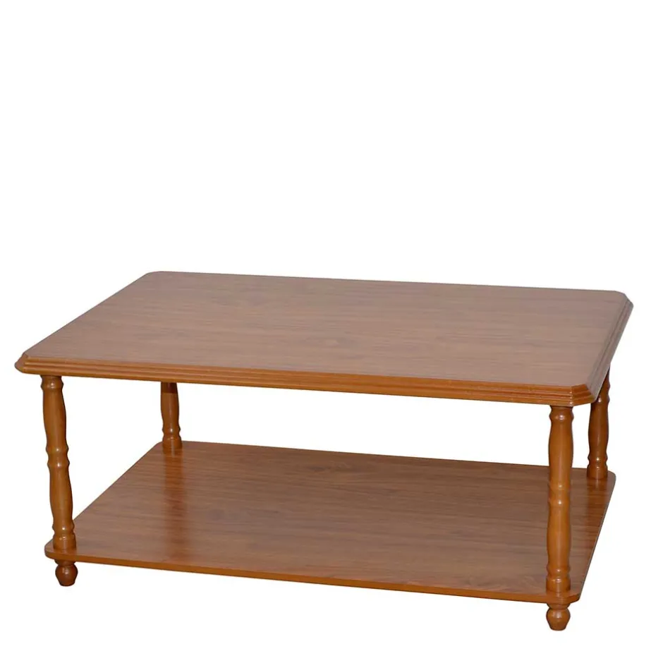 Klassischer Couchtisch mit Ablage in Eichefarben - Slope^Wohnen New