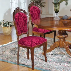 Klassischer Essstuhl in Dunkelrot - Vennezo^Wohnen Best