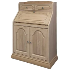 Wohnen Klassischer Schreibschrank Sekretär aus Eiche - Hamptony