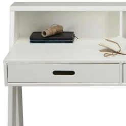 Klassischer Schreibtisch Etzga aus weißem Massivholz^Wohnen Sale